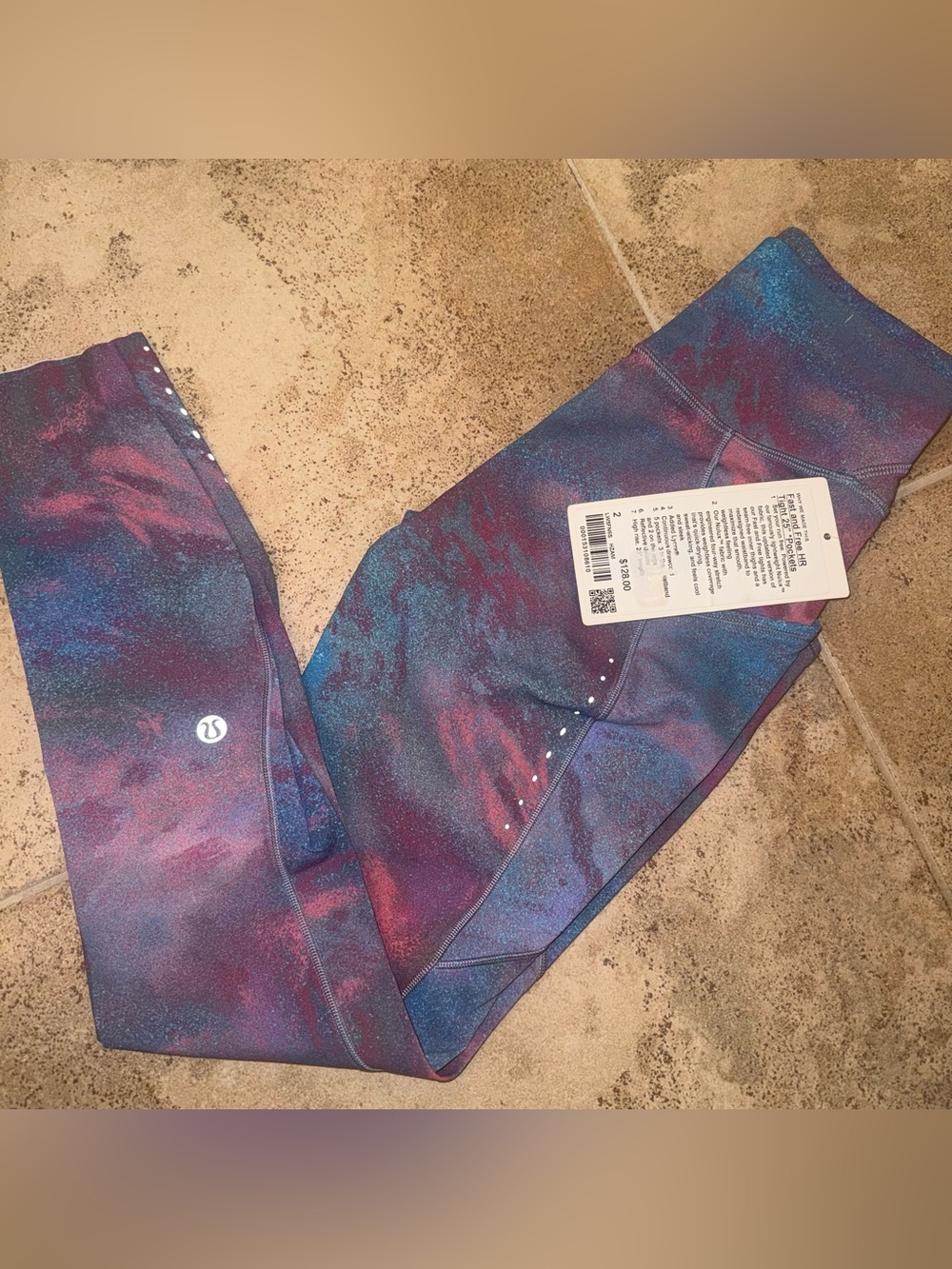 lululemon athletica fast & free 25” with pockets legging tights new sz 2